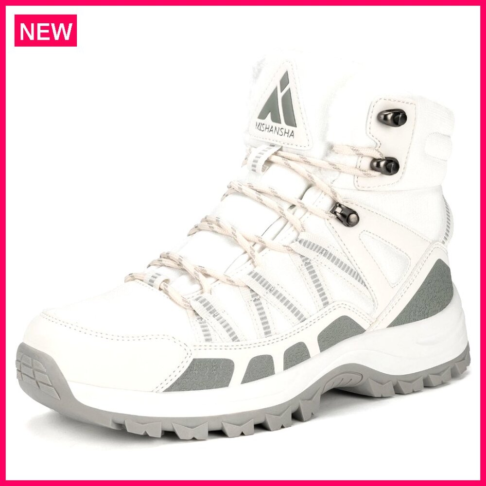 Women's Winter Snow Boots Waterproof Fur Lined Ankle Hiking Boots Non-Slip